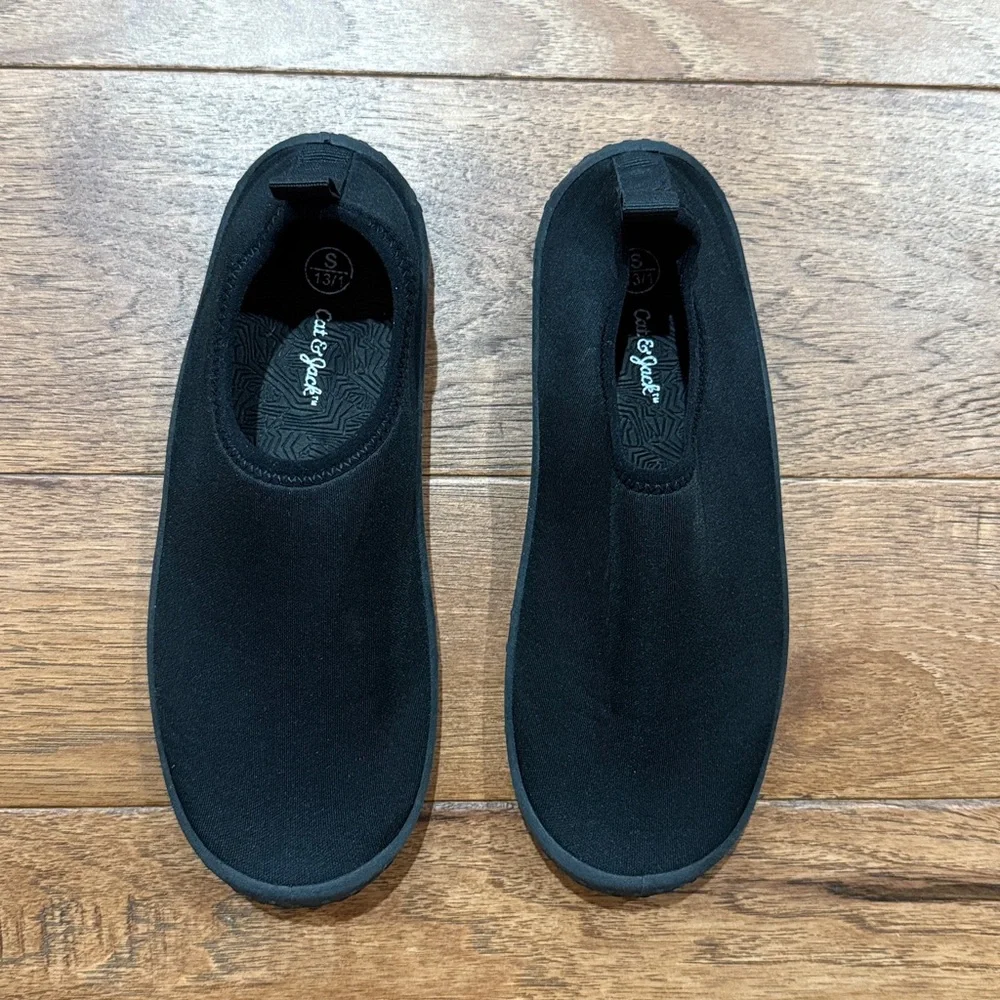 Cat & Jack Kids Girls Grover Black Slip On Water Shoes - Size S (13/1)